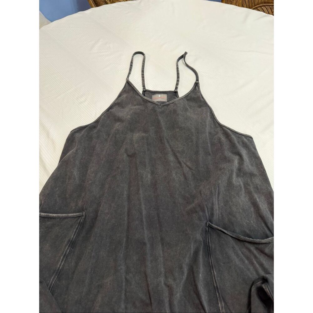 Free People FP Movement Jumpsuit Hot Shot One Piece Sz L Gray Wash Boho Slouchy - Picture 2 of 7